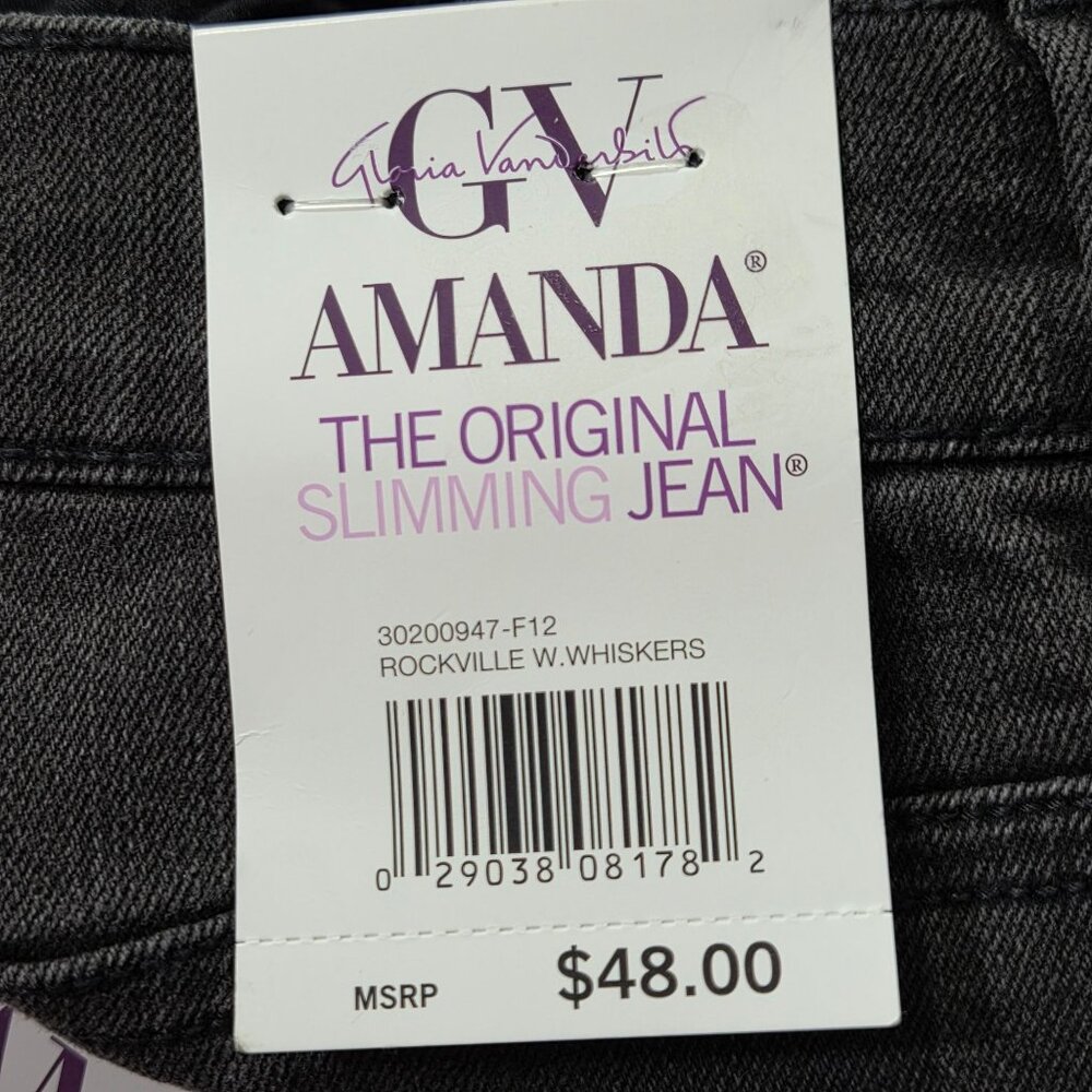 NWT Gloria Vanderbilt Women's Amanda Classic Straight Jeans - Picture 12 of 14